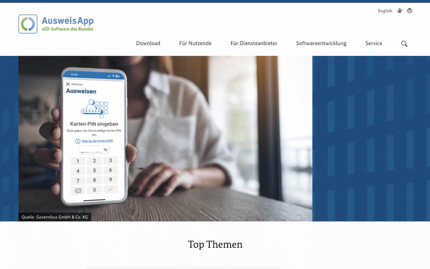 ausweisapp.bund.de – Desktop-Ansicht