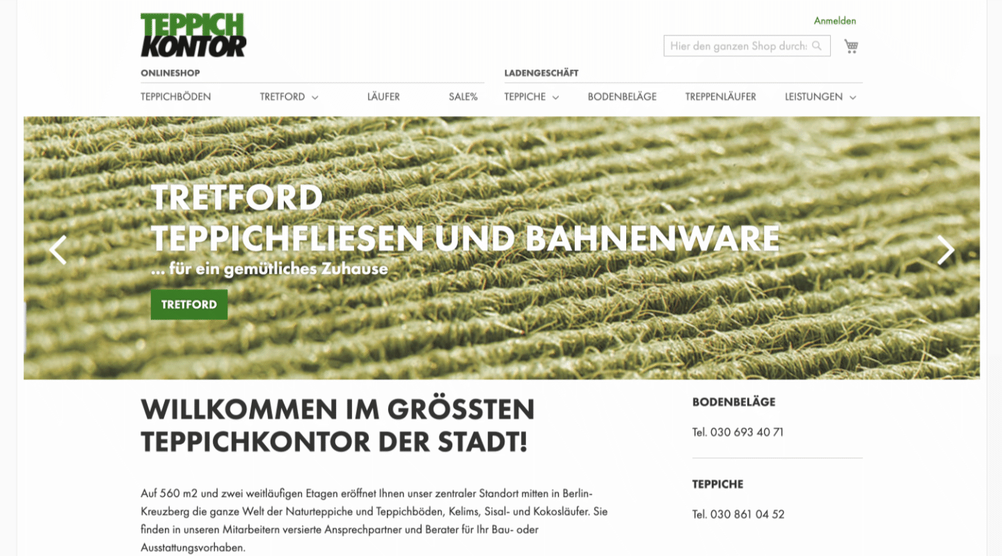 teppichkontor.de – Desktop-Ansicht